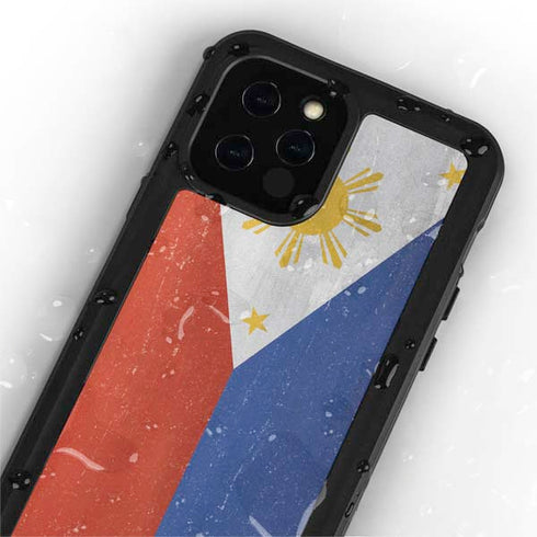 Philippines Flag Distressed iPhone 12 Pro Waterproof Case